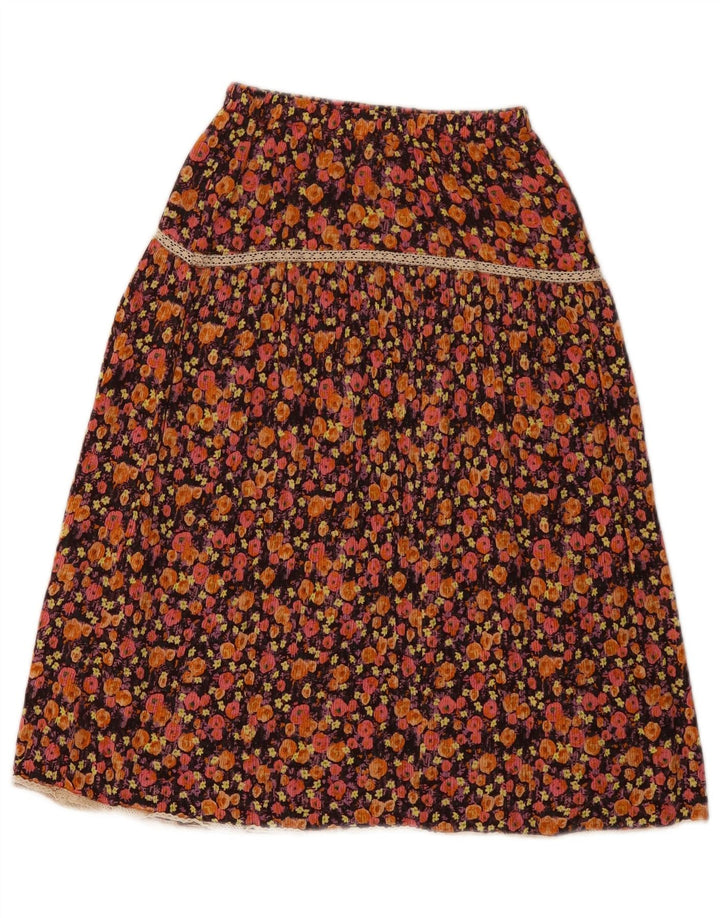 ZARA A-line nederdel til piger 11-12 år W20 Brown Floral Viscose