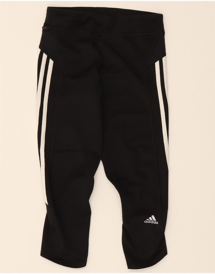 ADIDAS Womens Climalite Capri Leggings UK 6 XS Black Polyester Vintage Adidas and Second-Hand Adidas from Messina Hembry 