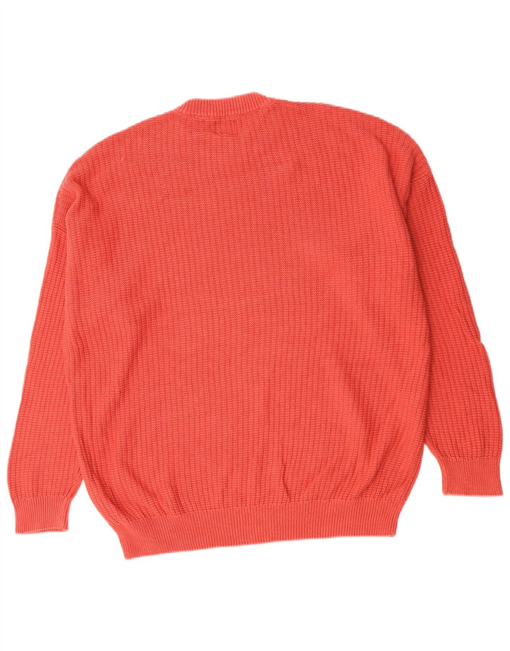 Zara Herre sweater med rund hals, medium rød bomuld