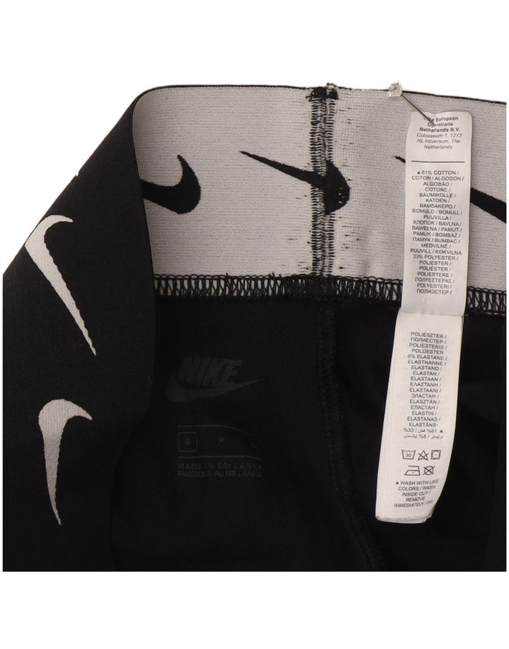 Nike Dame Grafiske Leggings UK 10 Small Black Bomuld