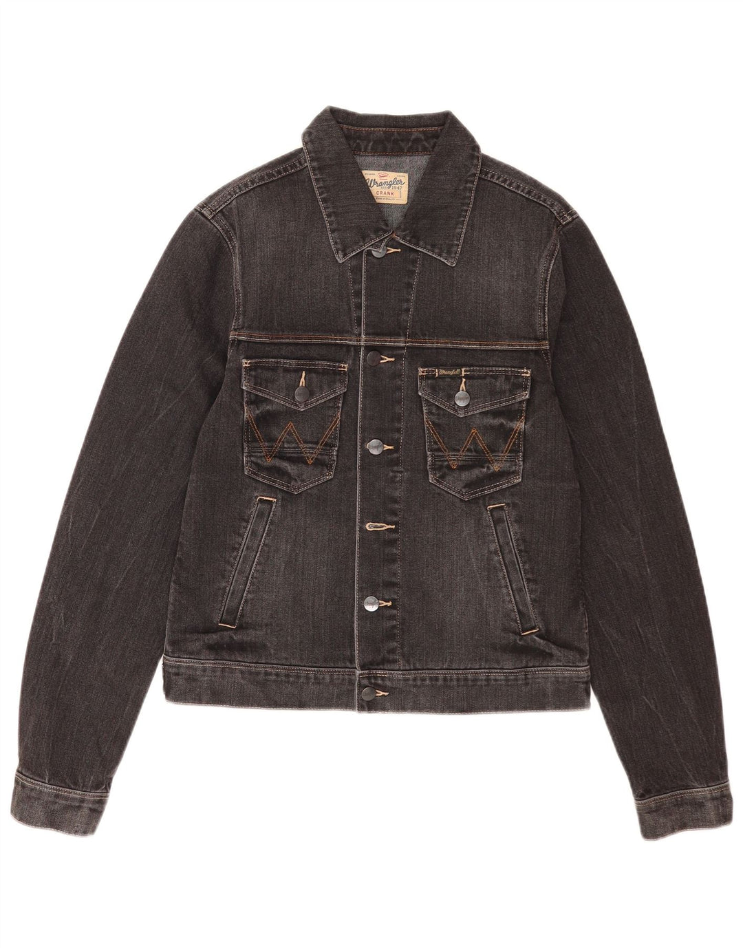 Wrangler Herre Crank Denim Jacket UK 36 Small Black