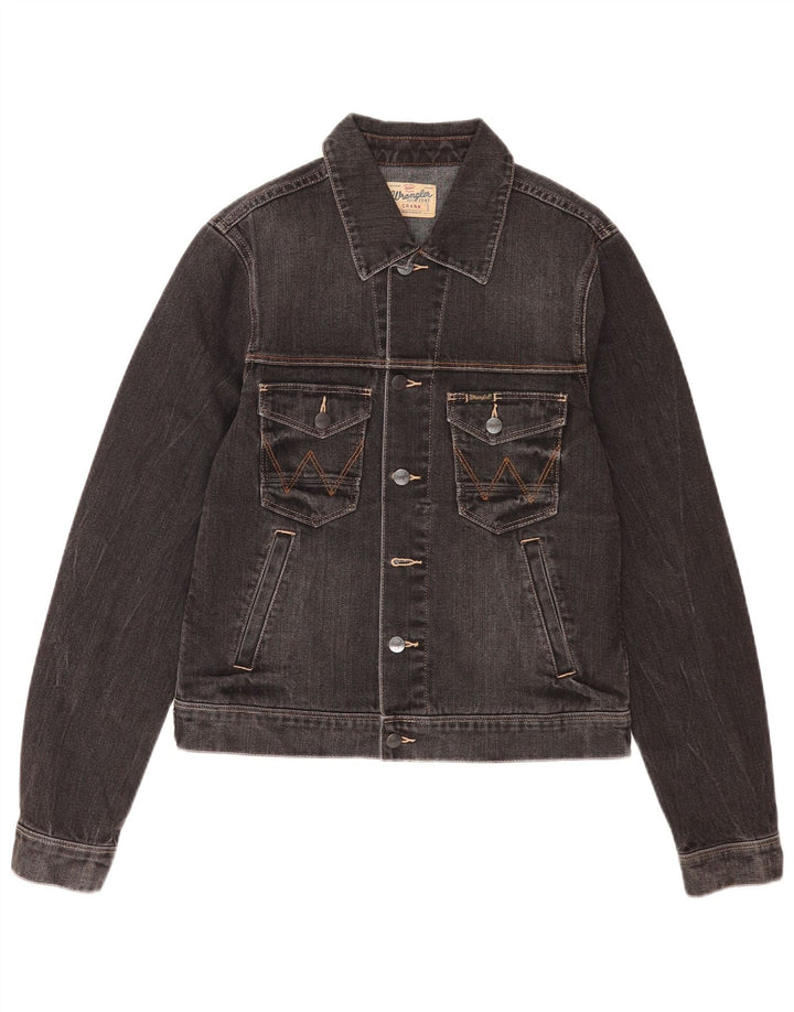 Wrangler Herre Crank Denim Jacket UK 36 Small Black
