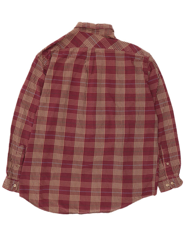 Marlboro Classics Herreskjorte 2XL Burgund ternet bomuld