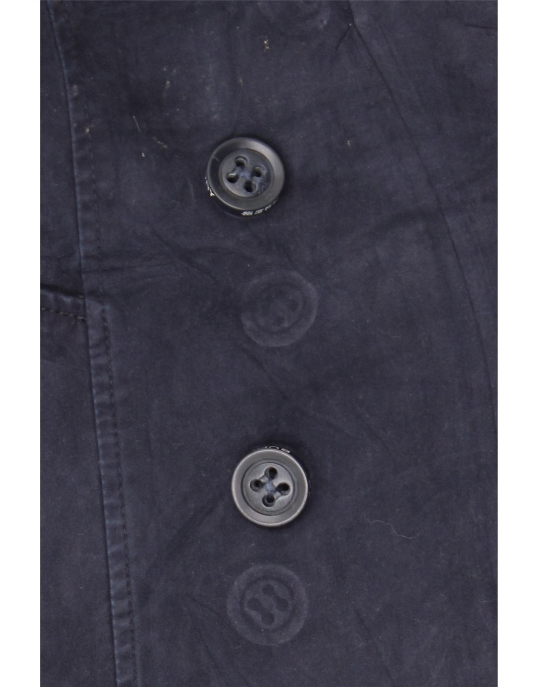 Superdry Womens Pea Coat UK 6 XS marineblå bomuld