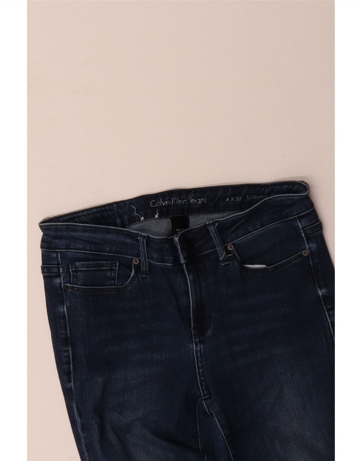 CALVIN KLEIN Dame Skinny Jeans W32 L32 Blå Bomuld
