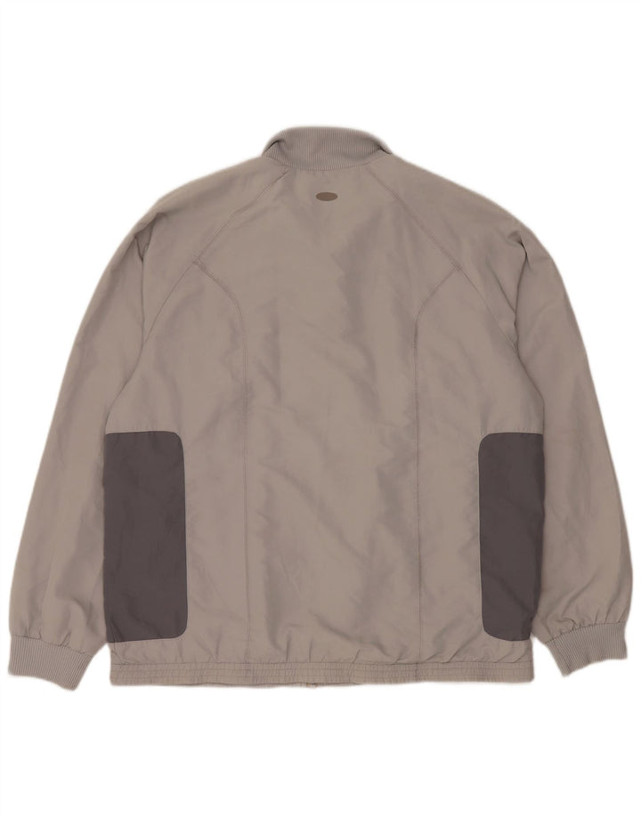 ADIDAS Træningsdragt til mænd, topjakke UK 42/44, stor grå farveblok polyester