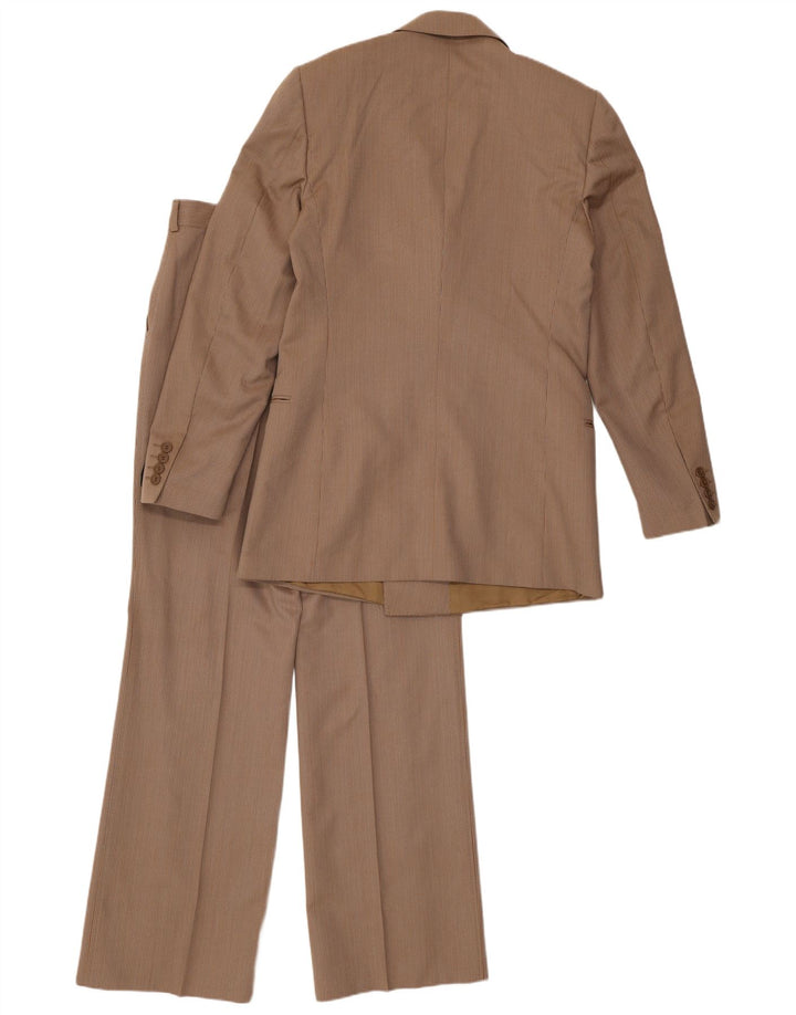 Vintage Herre 2-delt jakkesæt IT 48 Medium W30 L32 Brun nålestribe