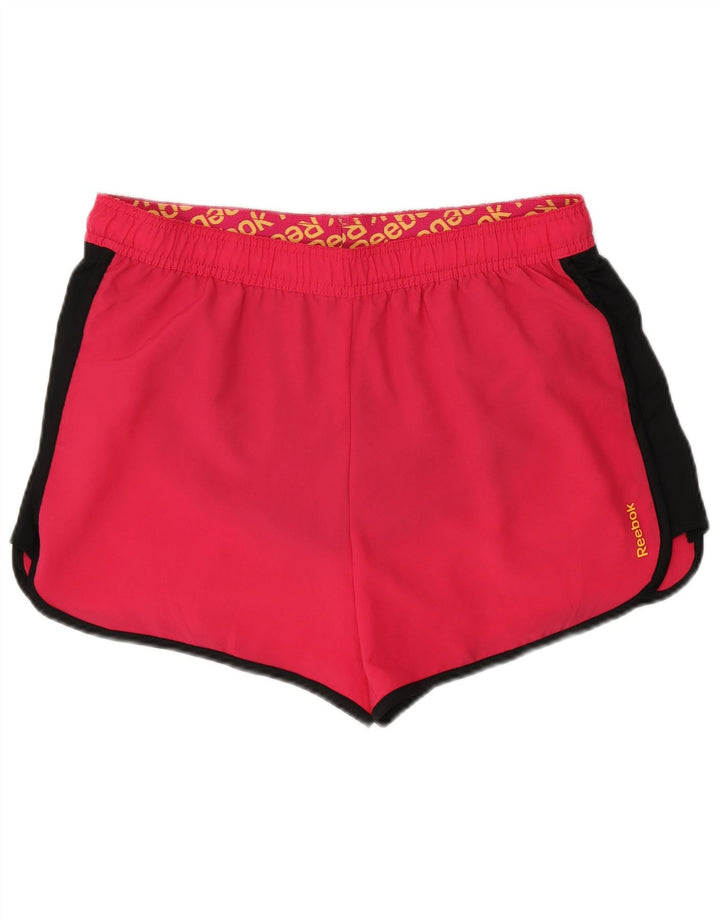 Reebok Sportshorts til kvinder UK 12/14 Medium Rød Polyester