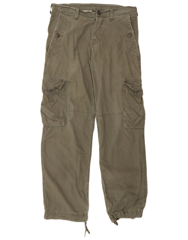 Carhartt Straight Cargo bukser til mænd W30 L34 Khaki ternet bomuld