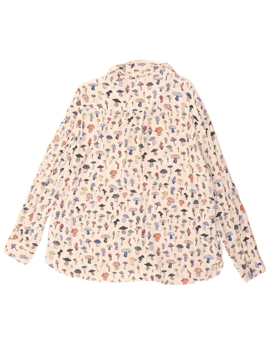 French Connection Dame abstrakt mønster skjorte bluse UK 14 Large White