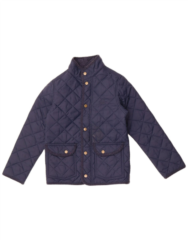 Benetton Quiltet jakke til kvinder UK 10 Small Navy Blue