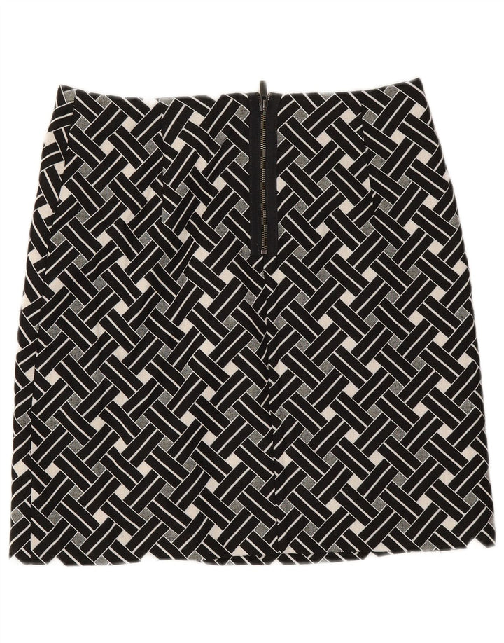 Marks & Spencer lige nederdel til kvinder UK 12 Medium W32 Sort Geometrisk