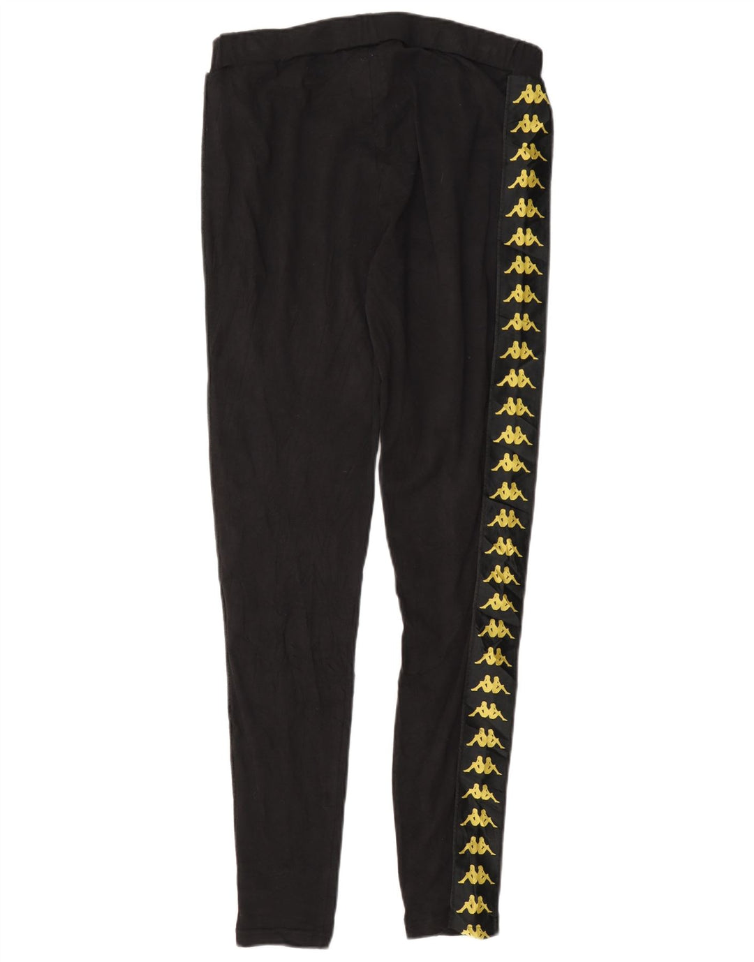 Kappa Dame Grafiske Leggings UK 14 Stor Sort Bomuld