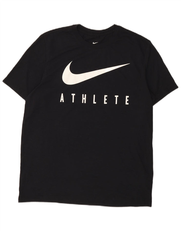 NIKE Herre Dri Fit grafisk T-shirt Top Stor sort bomuld