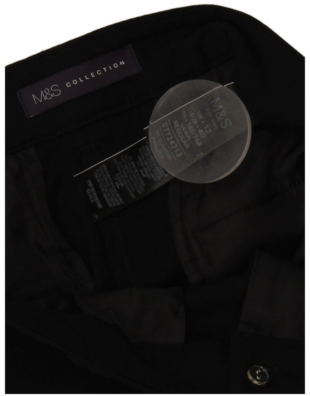 Marks & Spencer Chinobukser til kvinder UK 12 Medium W34 L29 Sort