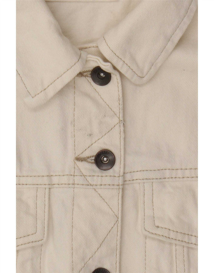 Marks & Spencer Dame denimjakke UK 24 4XL Off White Bomuld