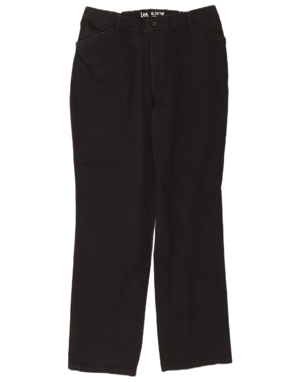 Lee Dame lige fritidsbukser US 14 XL W36 L30 Marineblå Bomuld