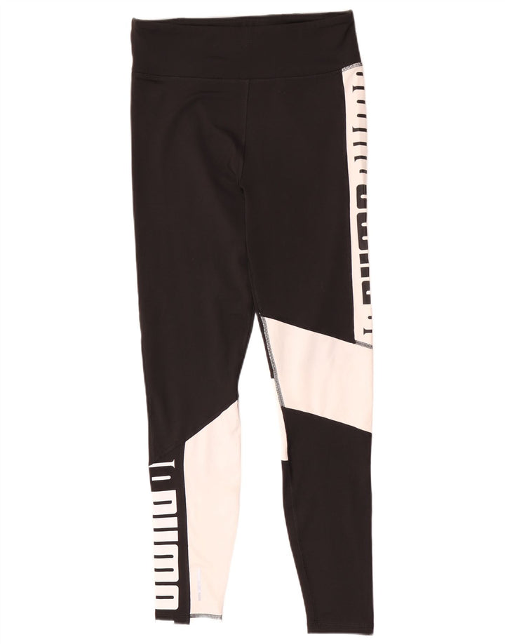Puma Grafiske Leggings til kvinder UK 12 Medium Sort Colourblock