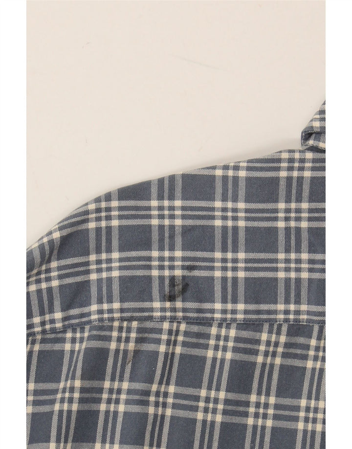 EDDIE BAUER Flannelskjorte til mænd mellemblå ternet bomuld