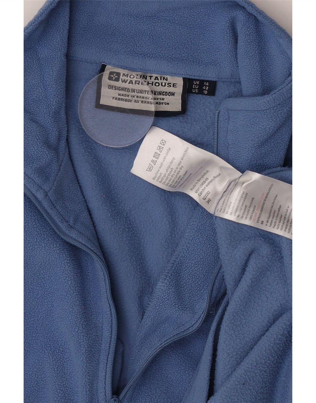 Mountain Warehouse Dame Fleece Jumper med lynlås DK 14 Stor Blå Polyester