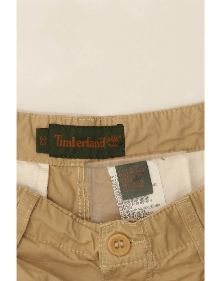 Timberland Herre Bootcut Cargo Bukser W33 L29 Beige Bomuld