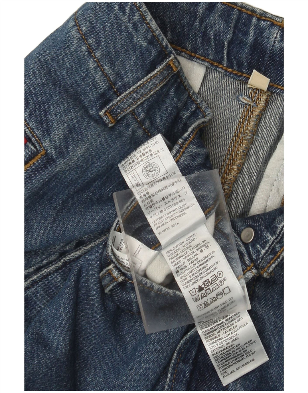 Levi's damejeans med brede ben W30 L31 blå bomuld