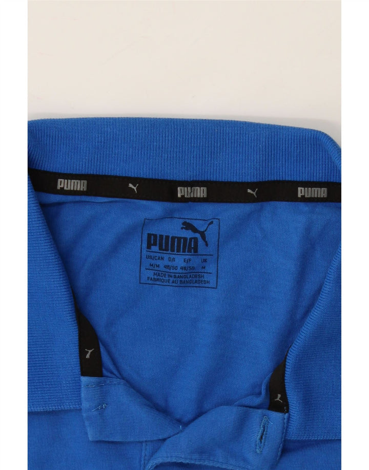 PUMA Mens Polo Shirt Medium Blue Vintage Puma and Second-Hand Puma from Messina Hembry 