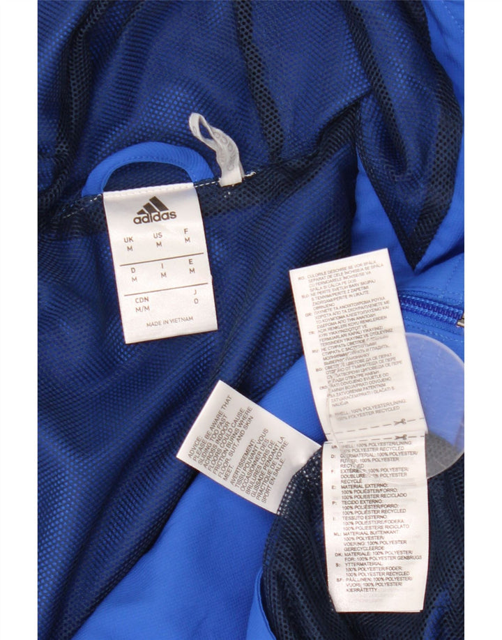 Adidas Herre grafisk træningsdragt med hætte Topjakke Medium Blue Polyester
