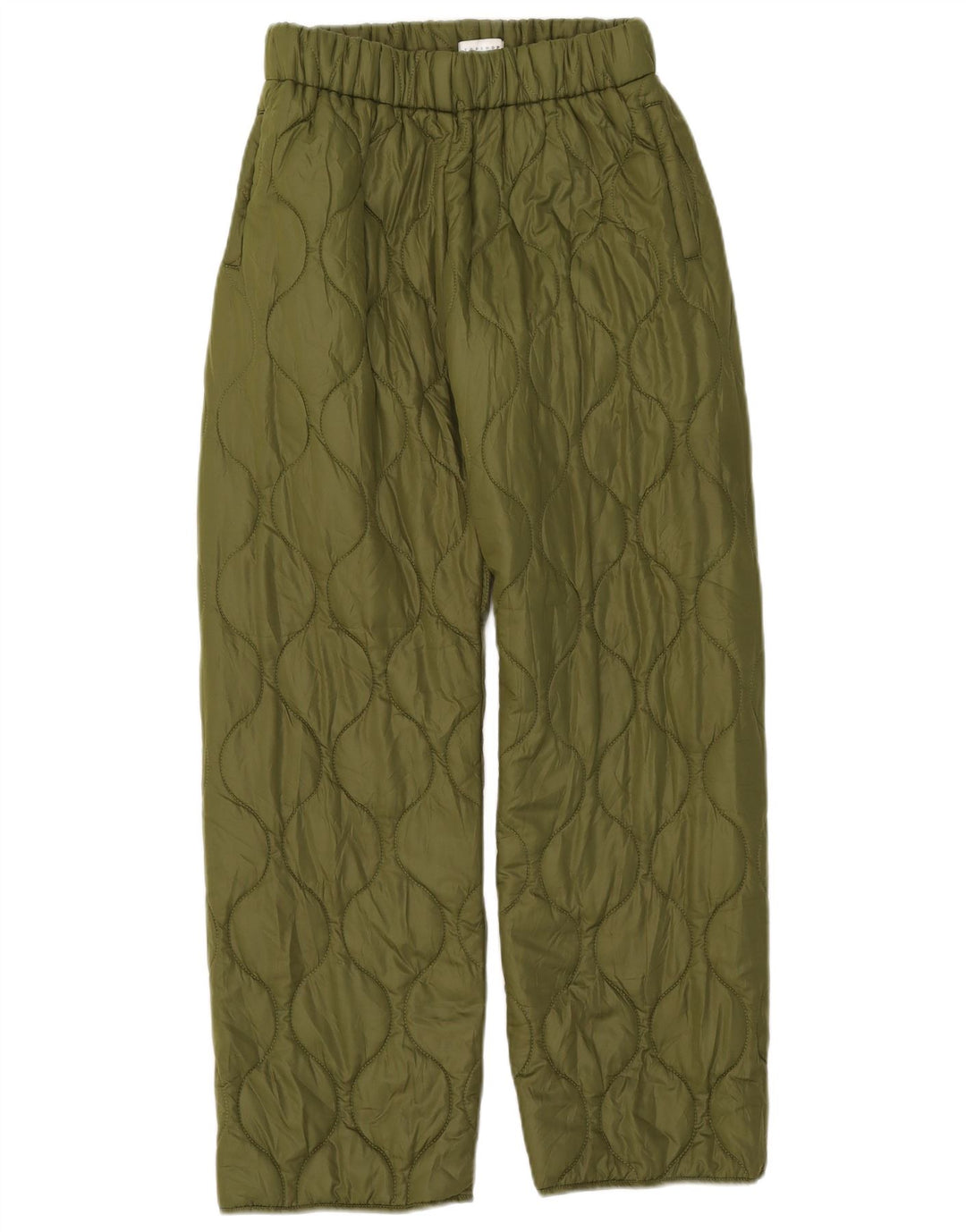 Topshop Quiltede Damebukser XS W25 L30 Grøn Polyester