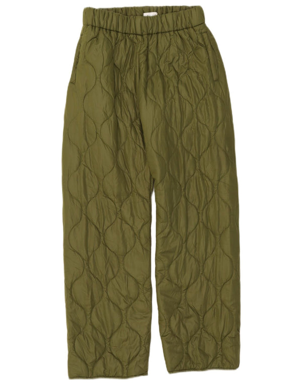 Topshop Quiltede Damebukser XS W25 L30 Grøn Polyester