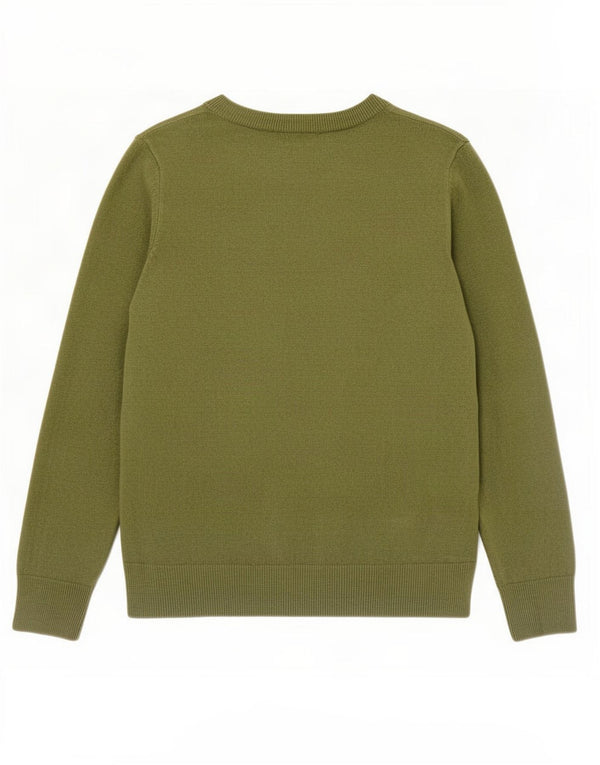 Marks & Spencer Dame sweater med rund hals DK 12 Medium Grøn Akryl