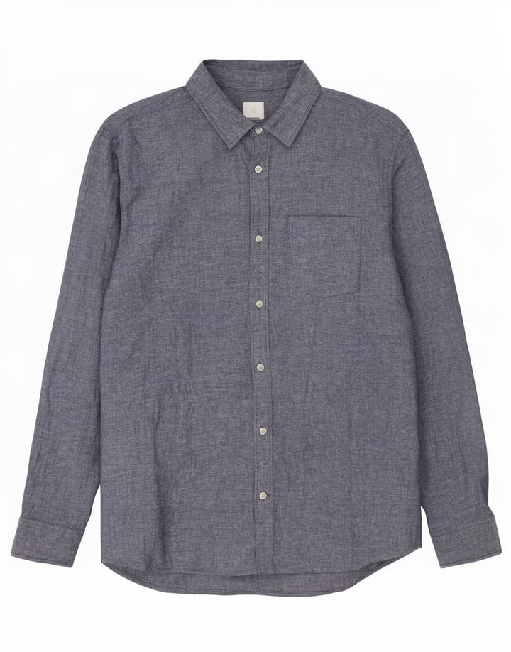 Gap Herre Standard Fit Skjorte Large Navy Blue