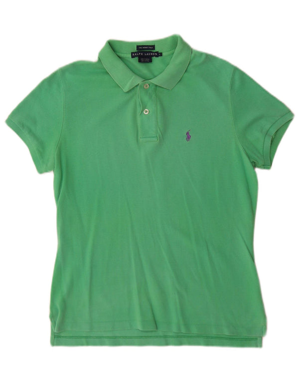 Ralph Lauren Dame Skinny Polo Shirt Stor grøn bomuld