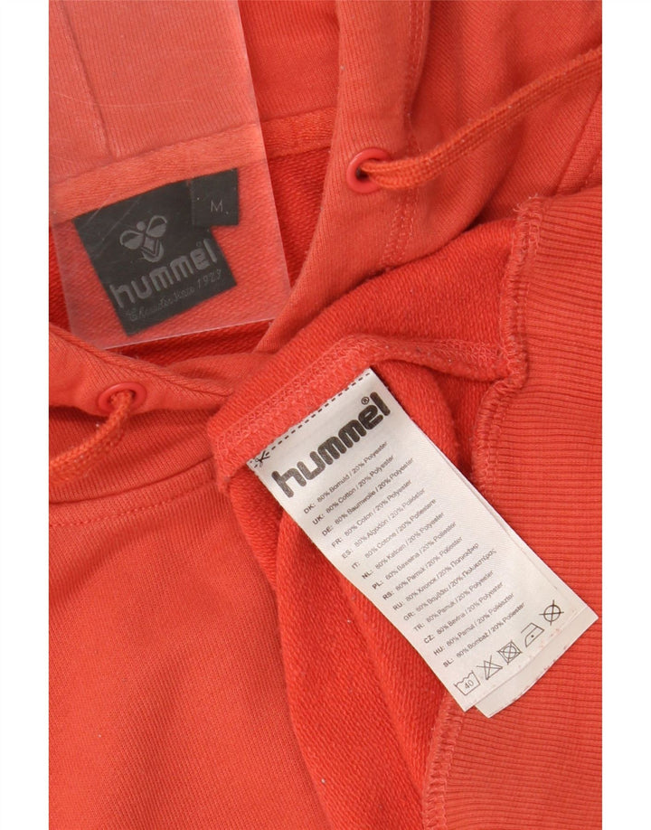 HUMMEL Mens Graphic Hoodie Jumper Medium Orange Cotton Vintage Hummel and Second-Hand Hummel from Messina Hembry 