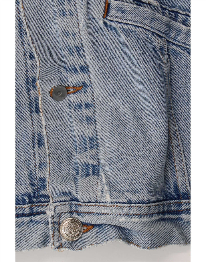 Rifle Herre Distressed Denim Jacket UK 42 XL Blå