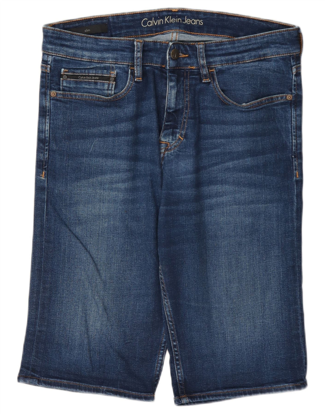 Calvin Klein Herre Denim Shorts W31 Medium Blue Bomuld