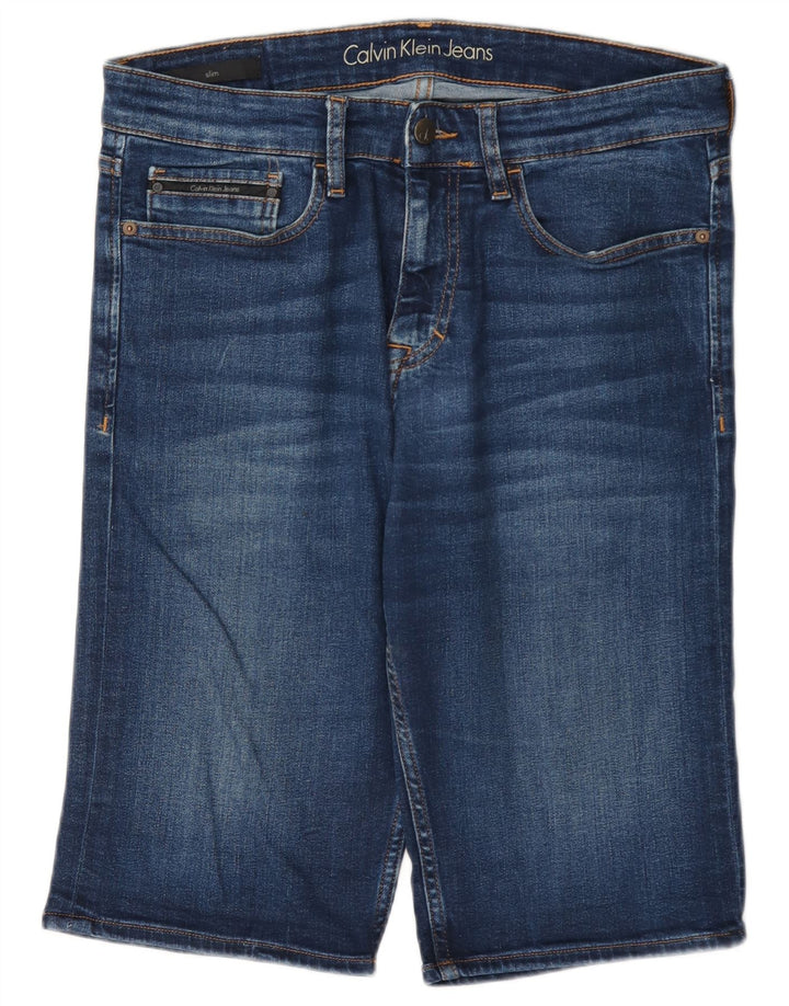 Calvin Klein Herre Denim Shorts W31 Medium Blue Bomuld