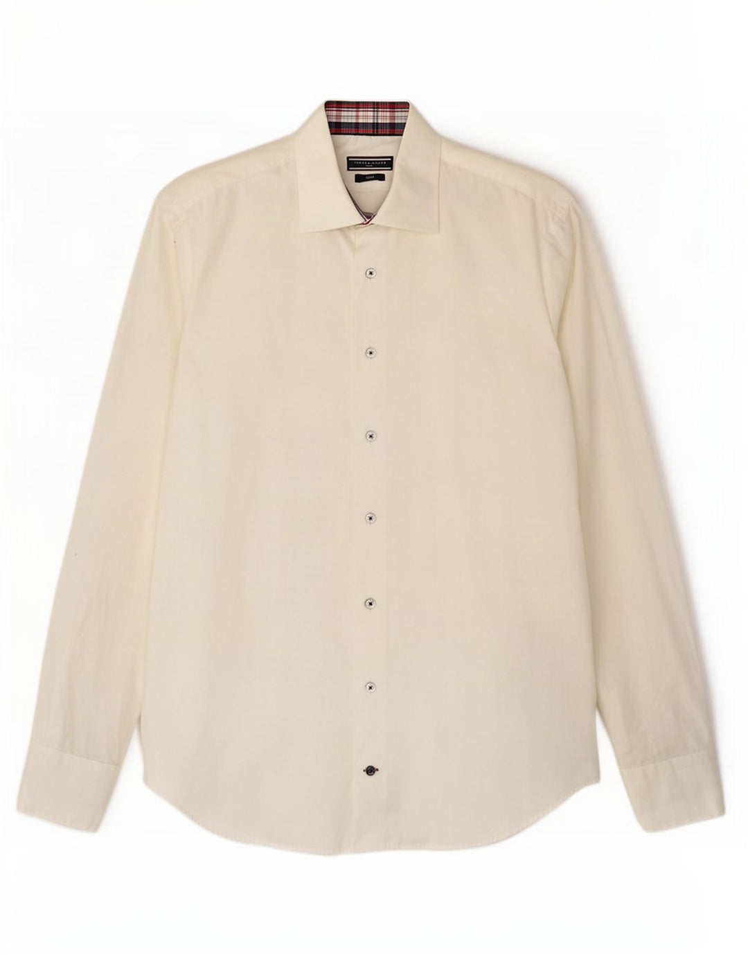 Tommy Hilfiger Herre skræddersyet figursyet skjorte størrelse 40 15 3/4 Medium Off White