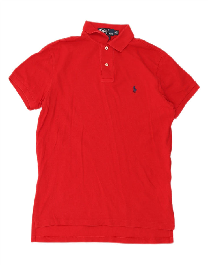 RALPH LAUREN Mens Custom Fit Polo Shirt Small Red Cotton