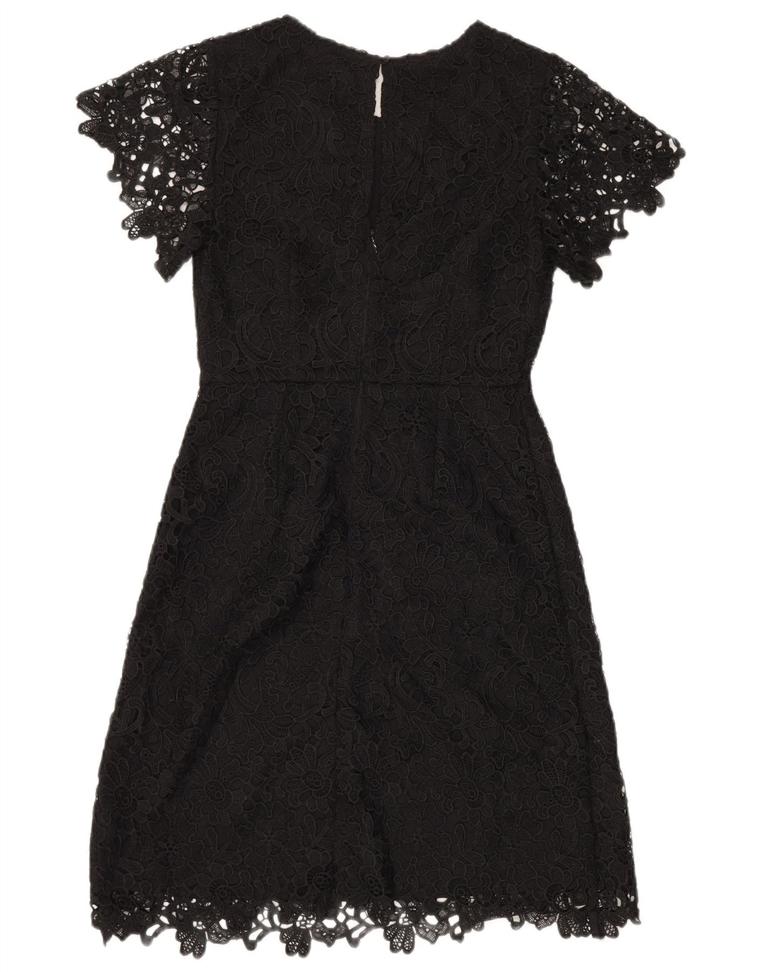 Marks & Spencer Kvinder Blondeskede Kjole UK 8 Small Black Floral Polyester