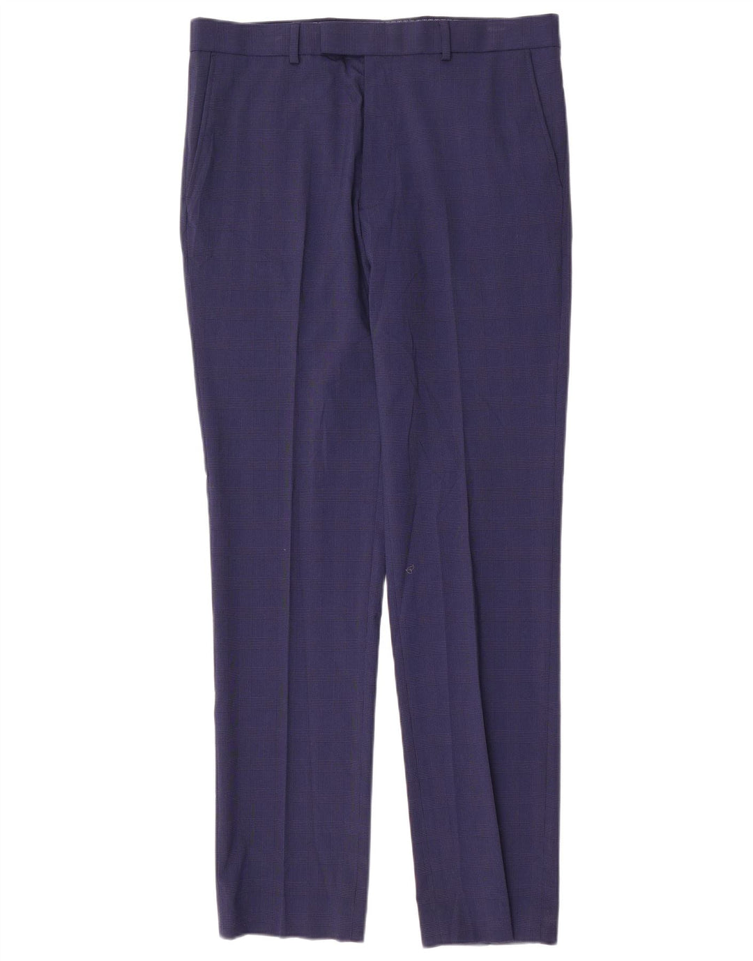 Marks & Spencer Herre Slim Fit Suit Bukser W34 L33 Blå Houndstooth