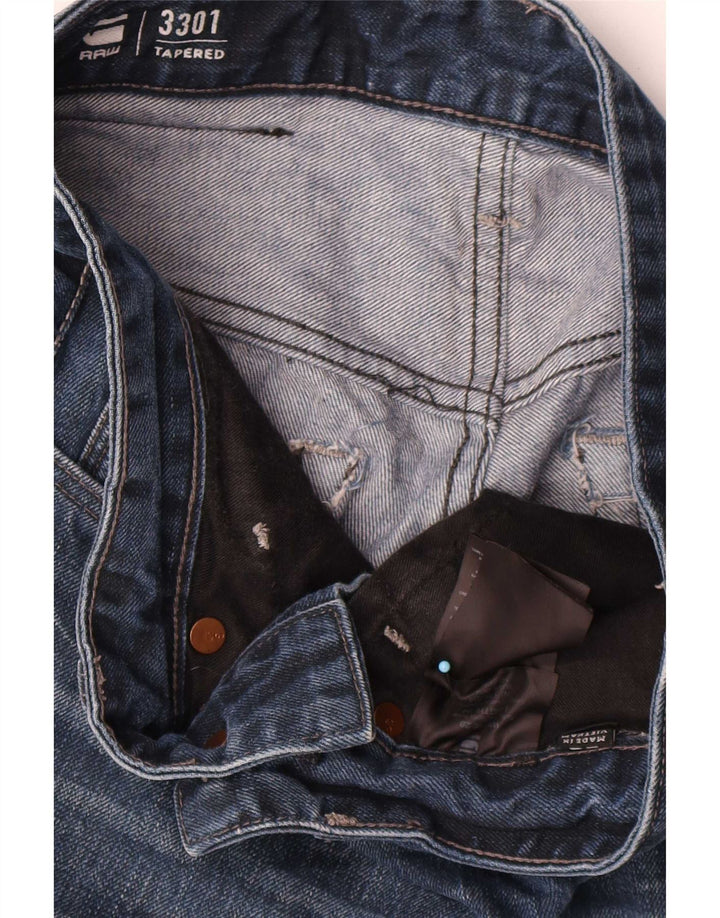 G-Star Womens 3301 tilspidsede jeans W29 L34 Marineblå