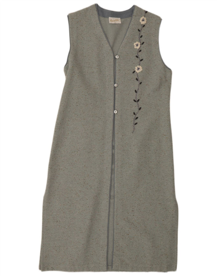 Tricot Chic Dame ærmeløs Maxikjole UK 14 Medium Grå Flecked