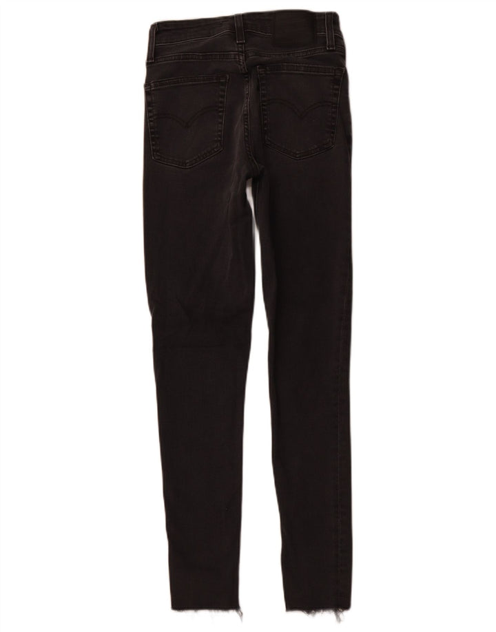 LEVI'S Dame 721 Skinny Jeans med høj højde W25 L27 Sort