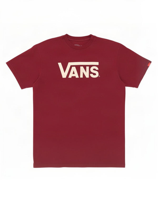Vans Herre Classic Fit Grafisk T-Shirt Top Medium Burgundy Bomuld