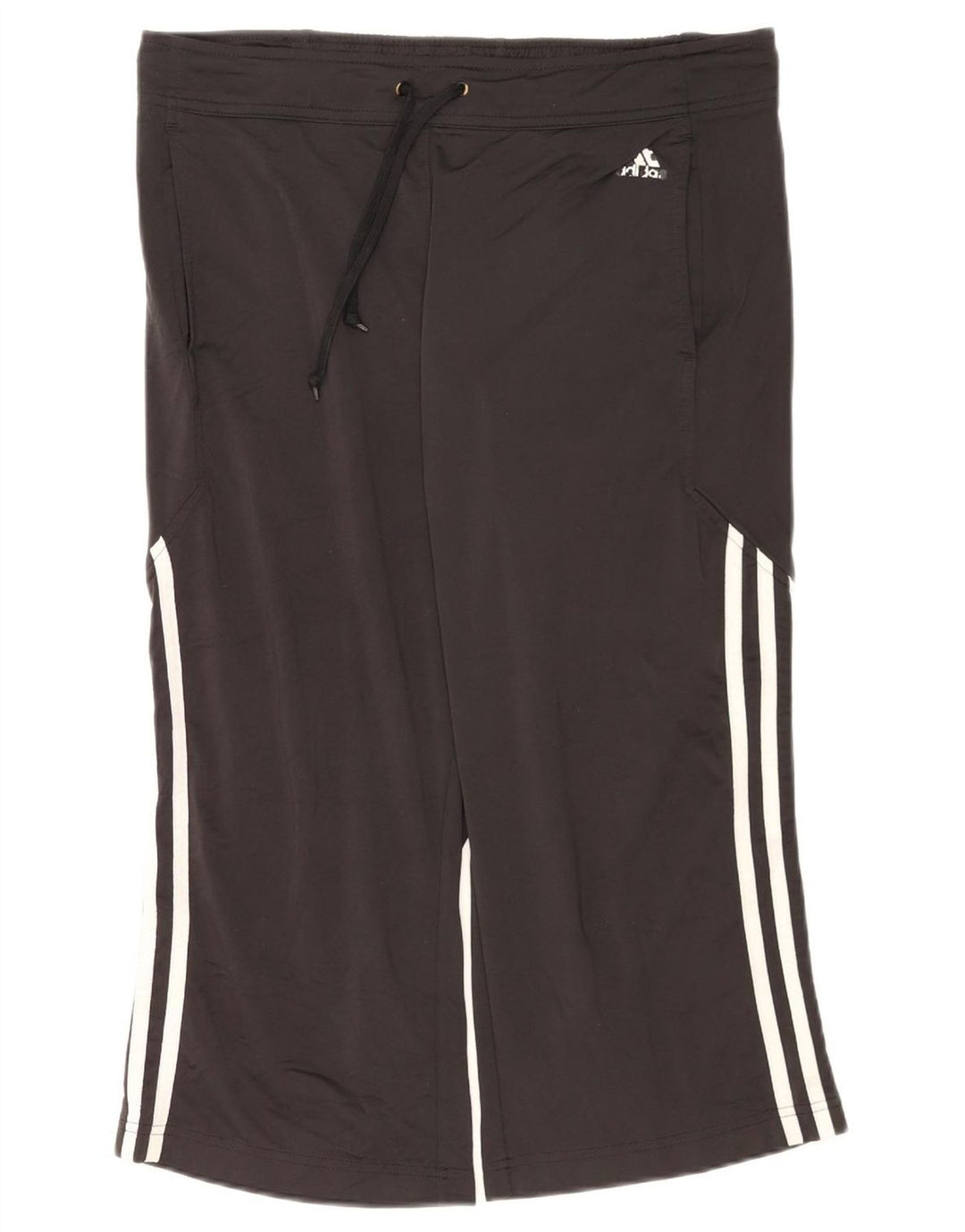 Adidas Dame Capri Træningsdragt Bukser UK 14 Large Black Polyester