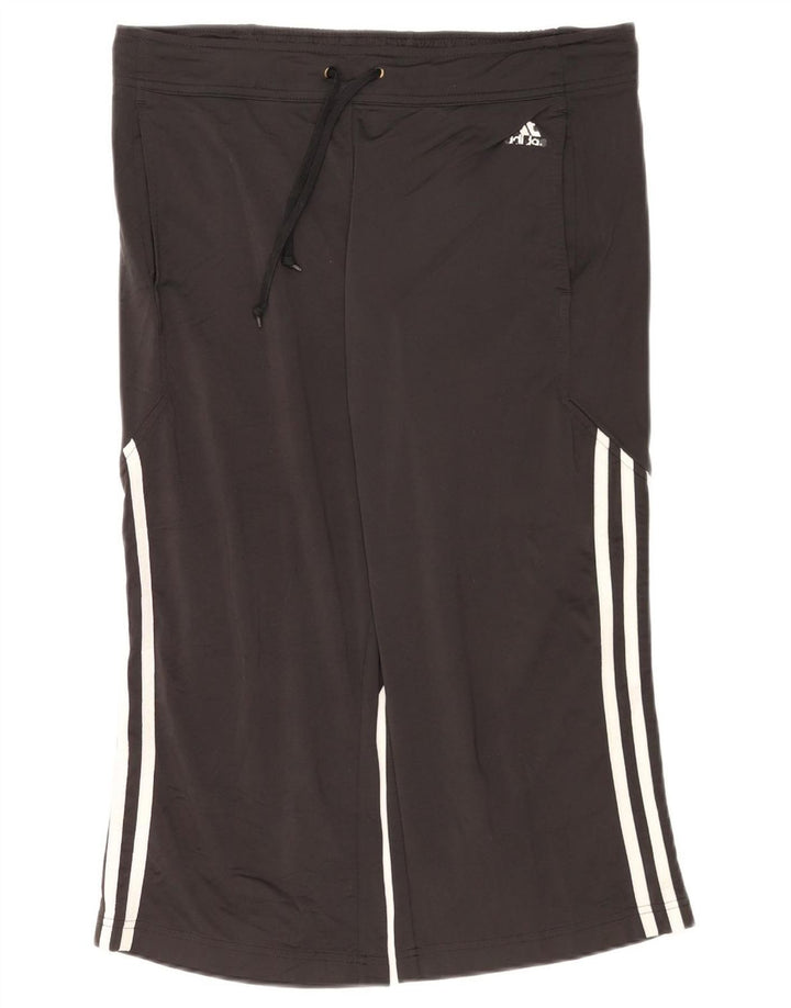 Adidas Dame Capri Træningsdragt Bukser UK 14 Large Black Polyester