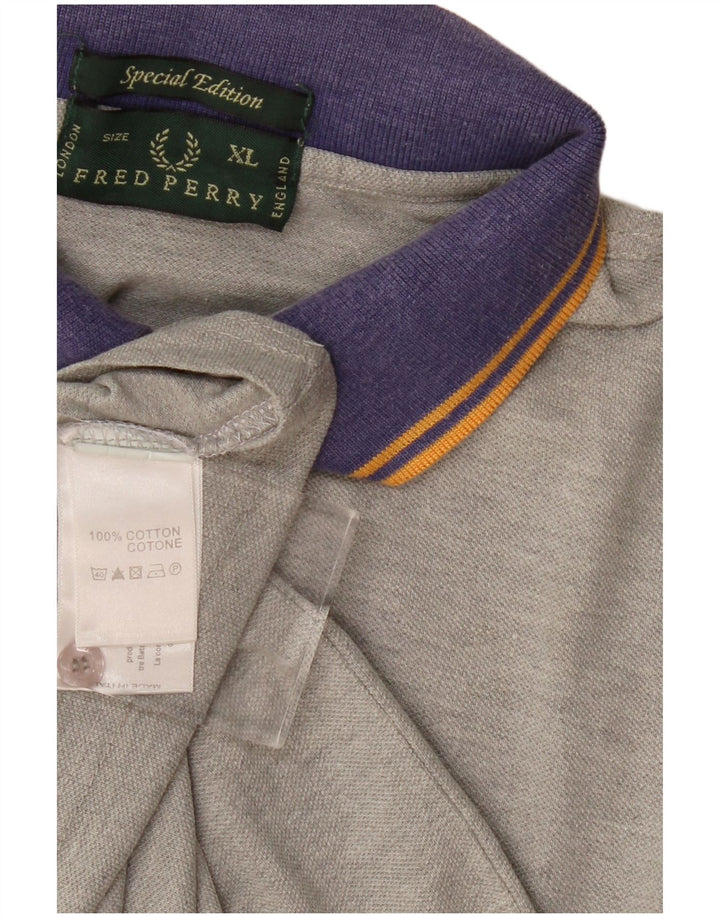 Fred Perry Herre poloshirt XL Grå Colourblock Bomuld