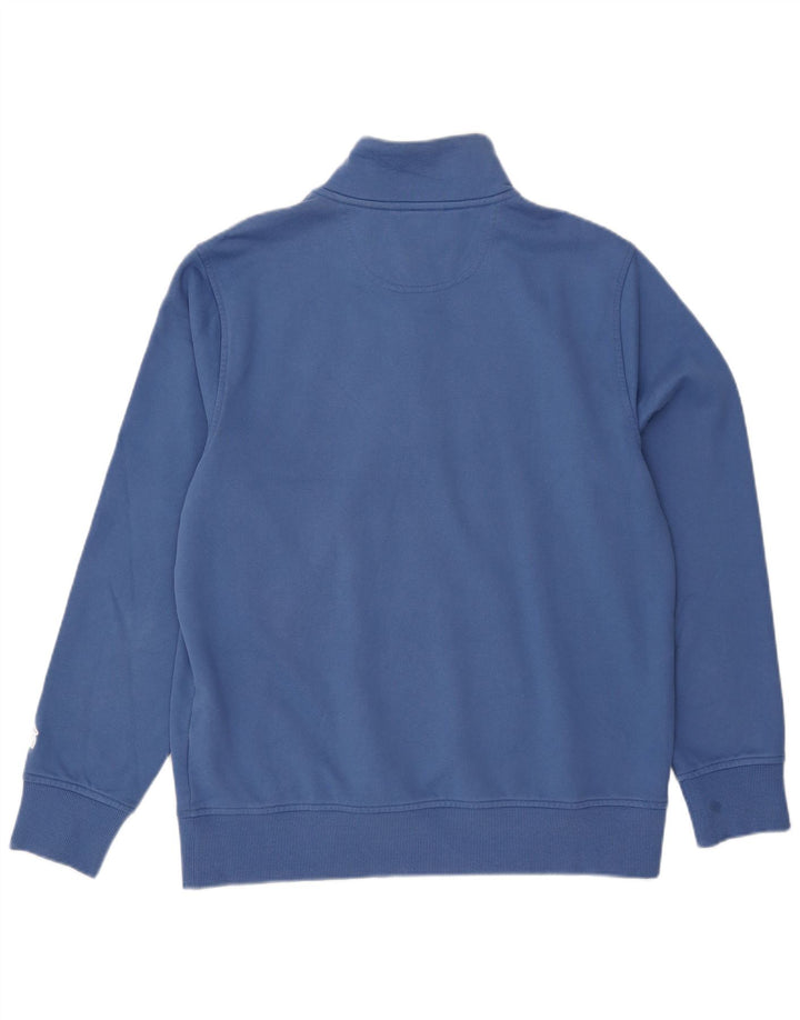 Brooks Brothers Herre Zip Neck Sweatshirt Jumper Stor Blå Bomuld
