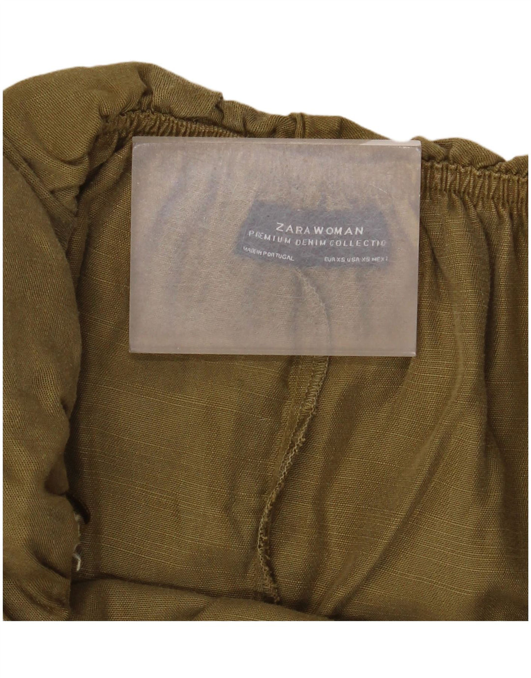 Zara Dame Off Shoulder Playsuit UK 6 XS Khaki